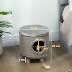 3-in-1 Cat House & Scratching Post