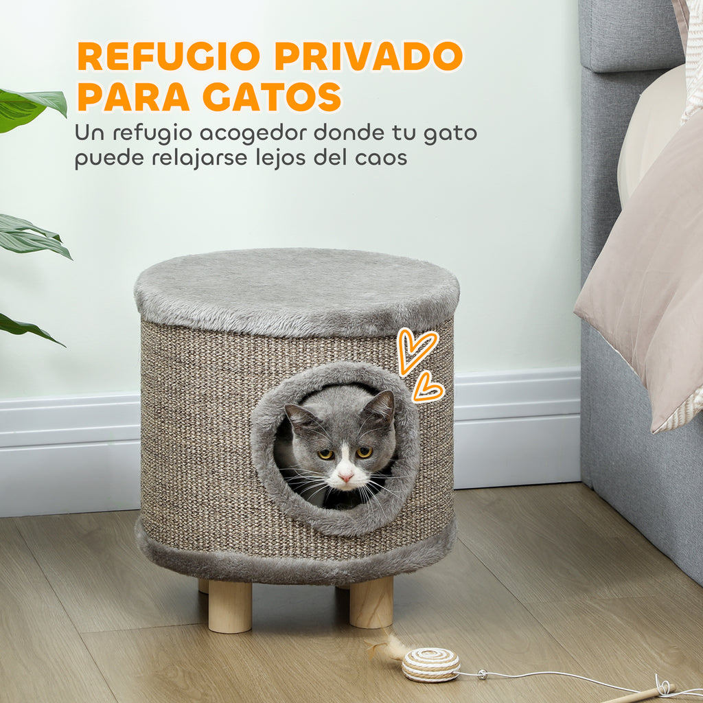 3-in-1 Cat House & Scratching Post