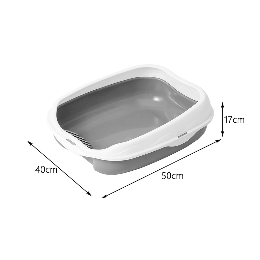 Portable Semi-Enclosed Cat Litter Box