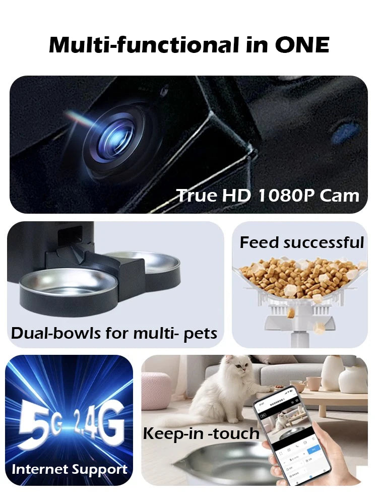 Smart WiFi Cat Feeder with Camera