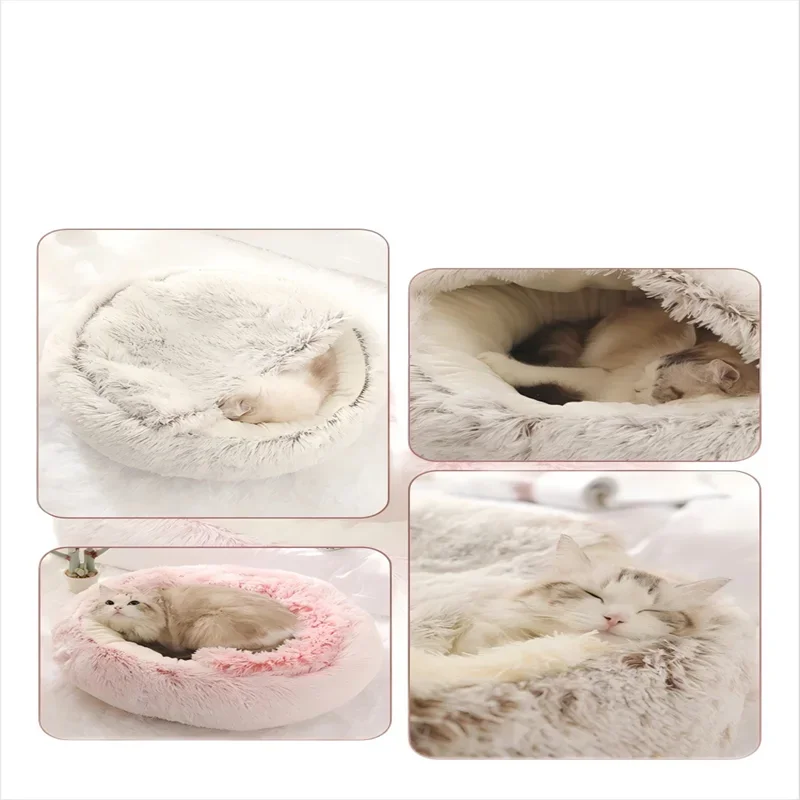 Plush Semi-Enclosed Cat Nest