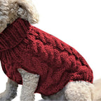 Knitted Cable-Knit Dog Sweater