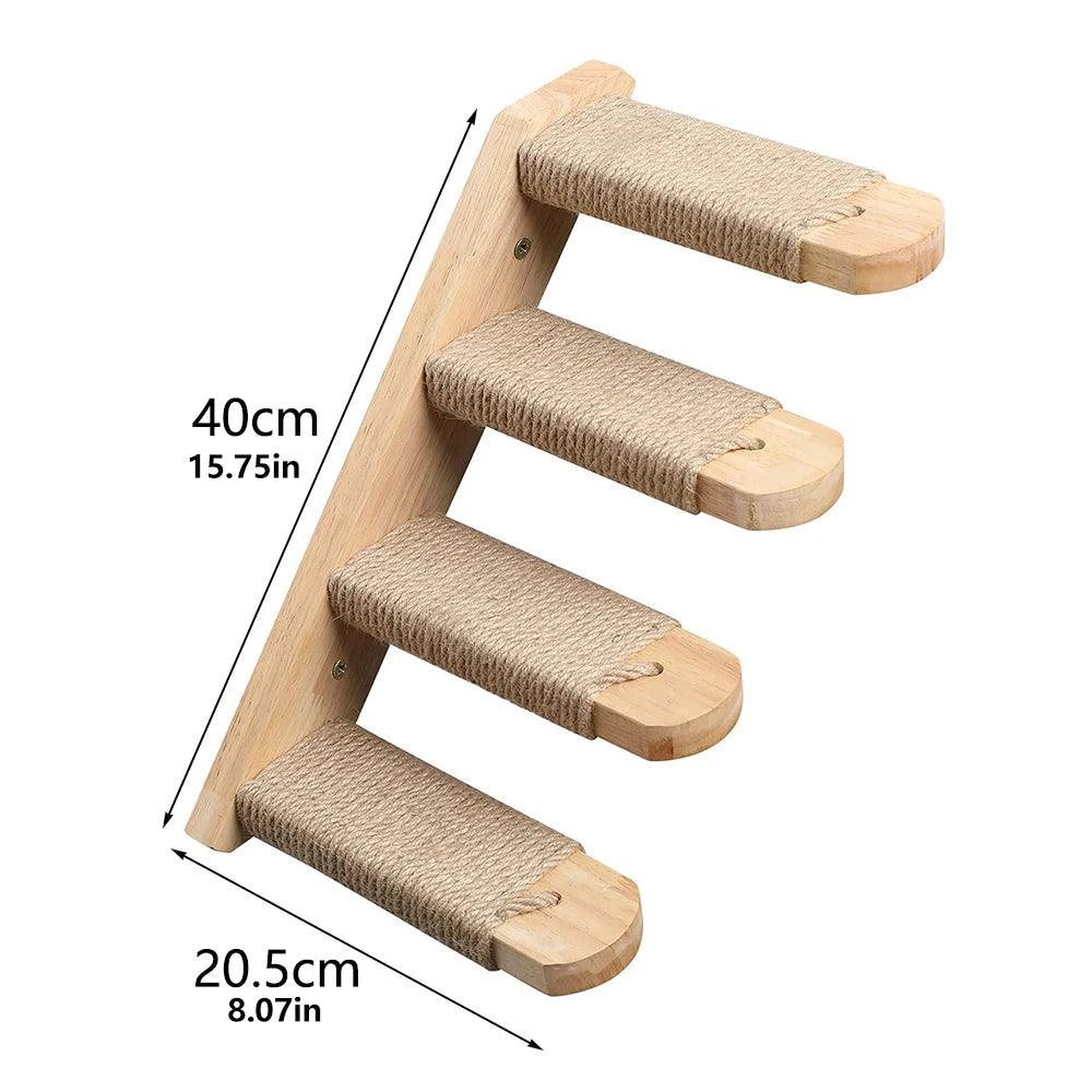 Wall-Mounted Cat Ledge & Steps