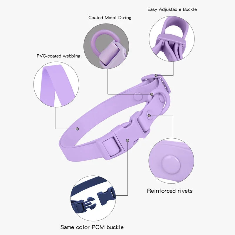 Macaron Color Waterproof Dog Collar