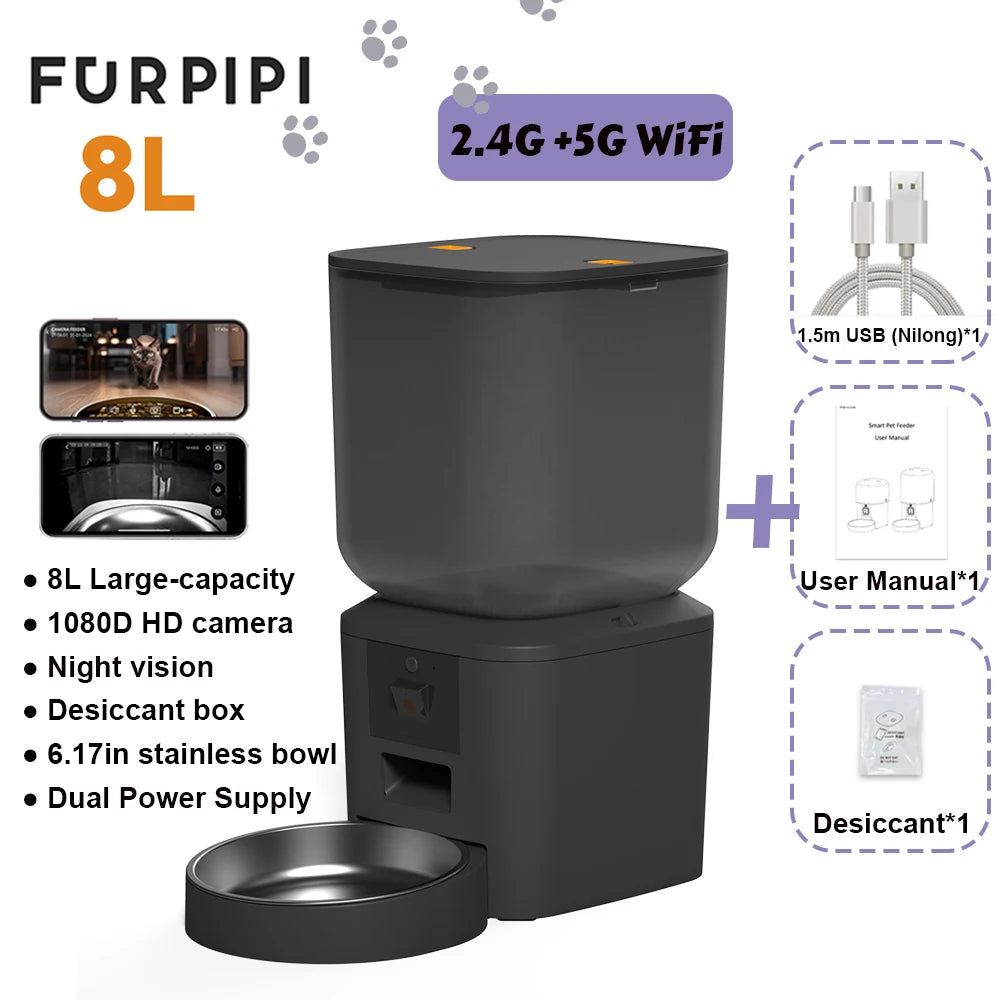 Smart WiFi Cat Feeder with Camera