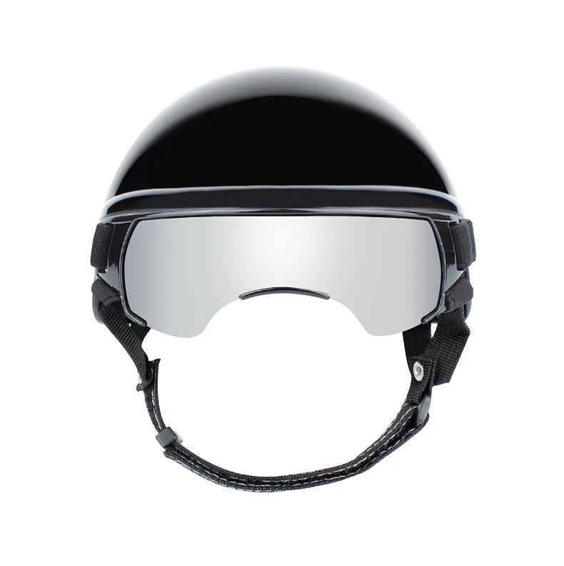 Motorcycle Style Pet Helmet & Glasses