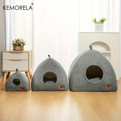 2-in-1 Winter Cat House Bed