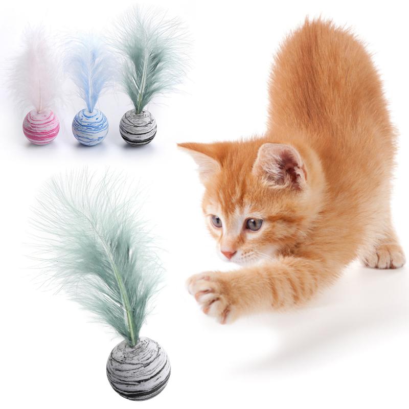 Feather Ball Cat Toy Set