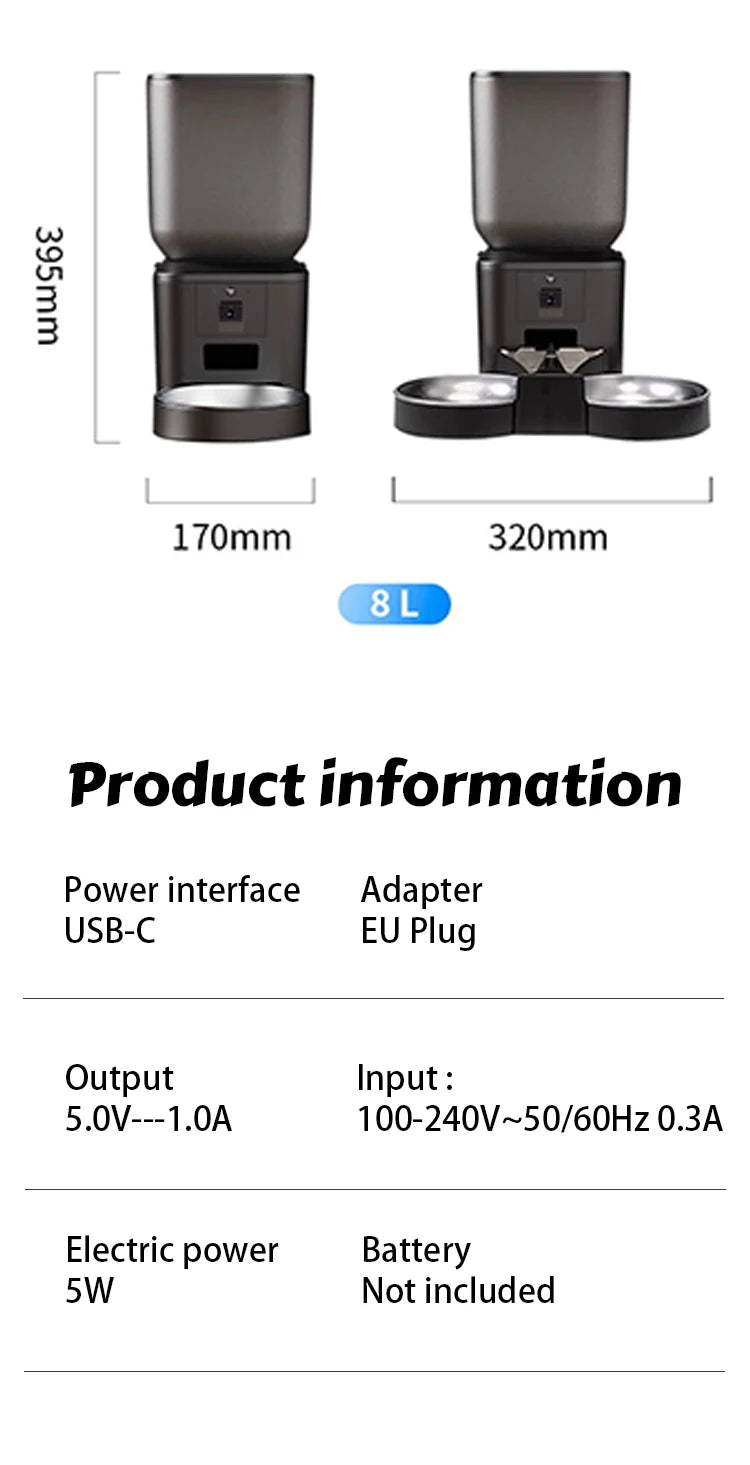 Smart WiFi Cat Feeder with Camera