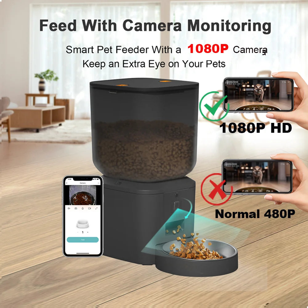 Smart WiFi Cat Feeder with Camera