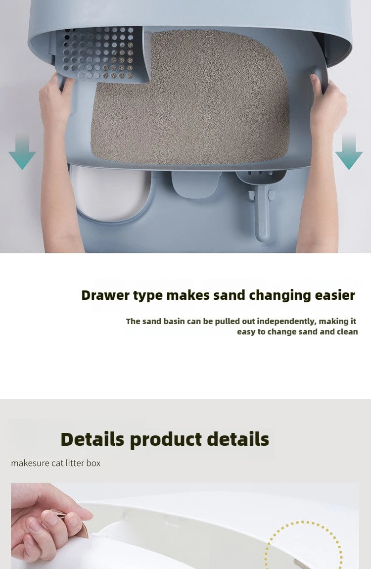 Fully Enclosed Self-Cleaning Litter Box
