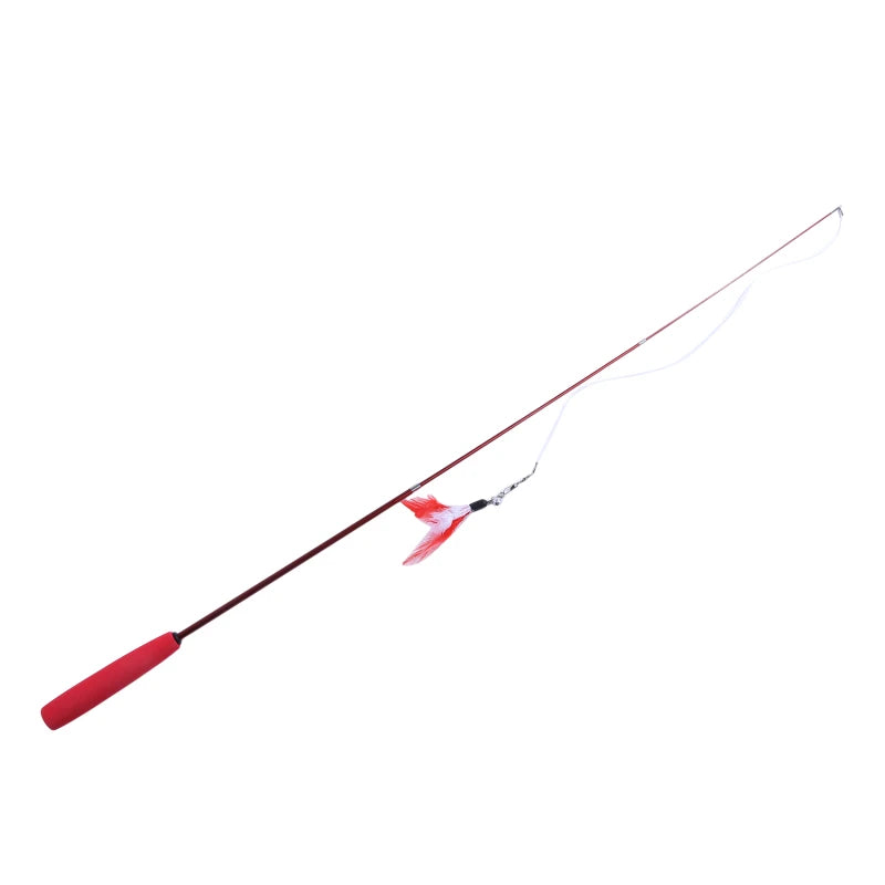 Telescopic Feather Cat Teaser Wand