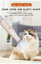 SoftAura 2026 New Pet Hair Dryer Blowing Comb Strong Wind Dog Grooming Brush Cool Air Drying Professional Home Pet Care
