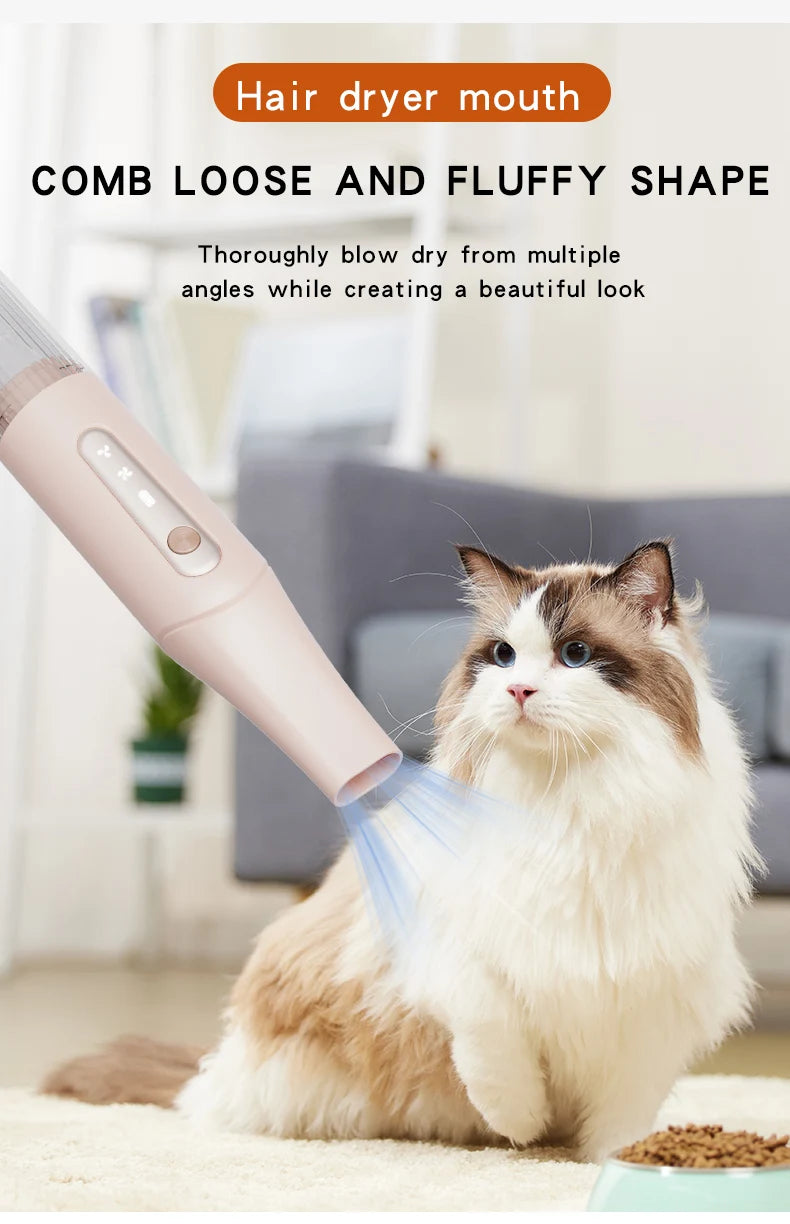 SoftAura 2026 New Pet Hair Dryer Blowing Comb Strong Wind Dog Grooming Brush Cool Air Drying Professional Home Pet Care