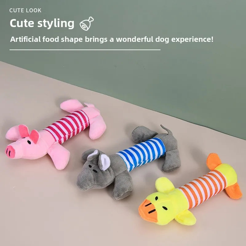 Plush Squeaky Animal Dog Toy