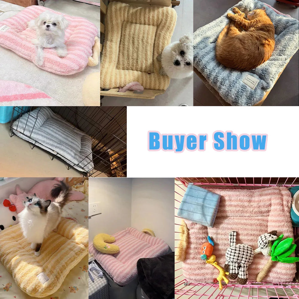 Oval Plush Pet Bed Pad