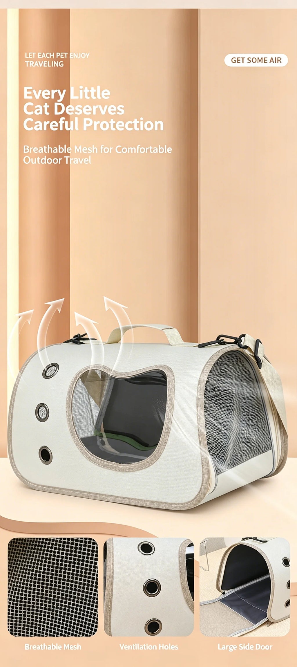 Foldable Pet Travel Carrier Bag