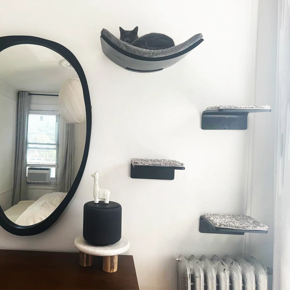 Wall-Mounted Cat Ledge & Steps