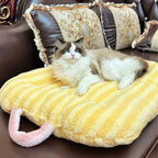 Oval Plush Pet Bed Pad
