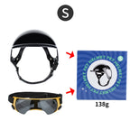 Motorcycle Style Pet Helmet & Glasses