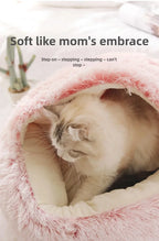 Plush Semi-Enclosed Cat Nest