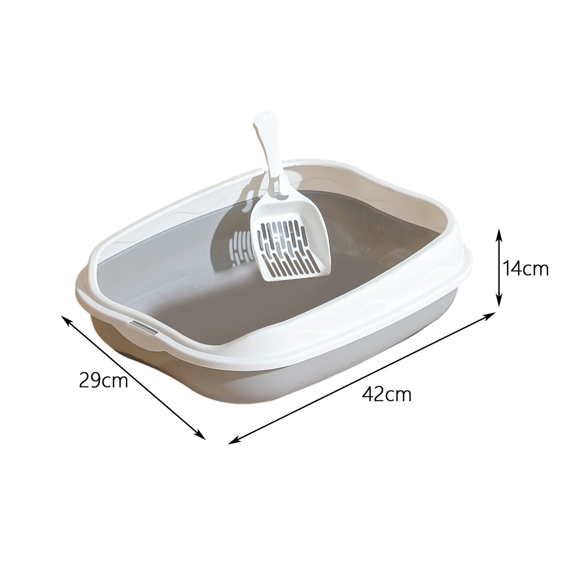 Portable Semi-Enclosed Cat Litter Box