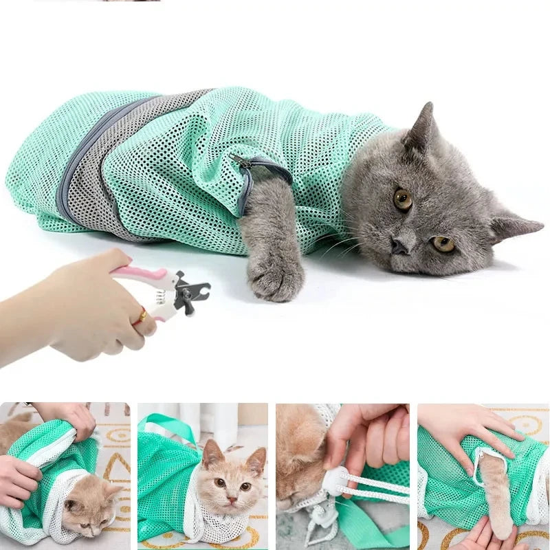Mesh Cat Bathing & Grooming Bag