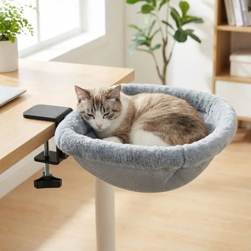 Under-Desk Cat Hammock Bed