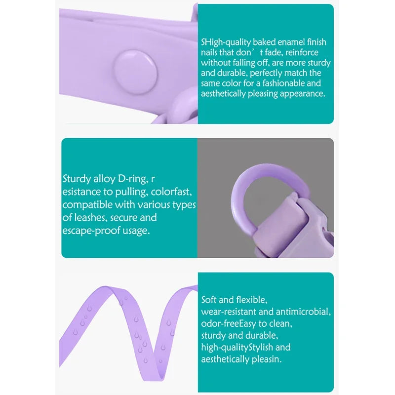 Macaron Color Waterproof Dog Collar