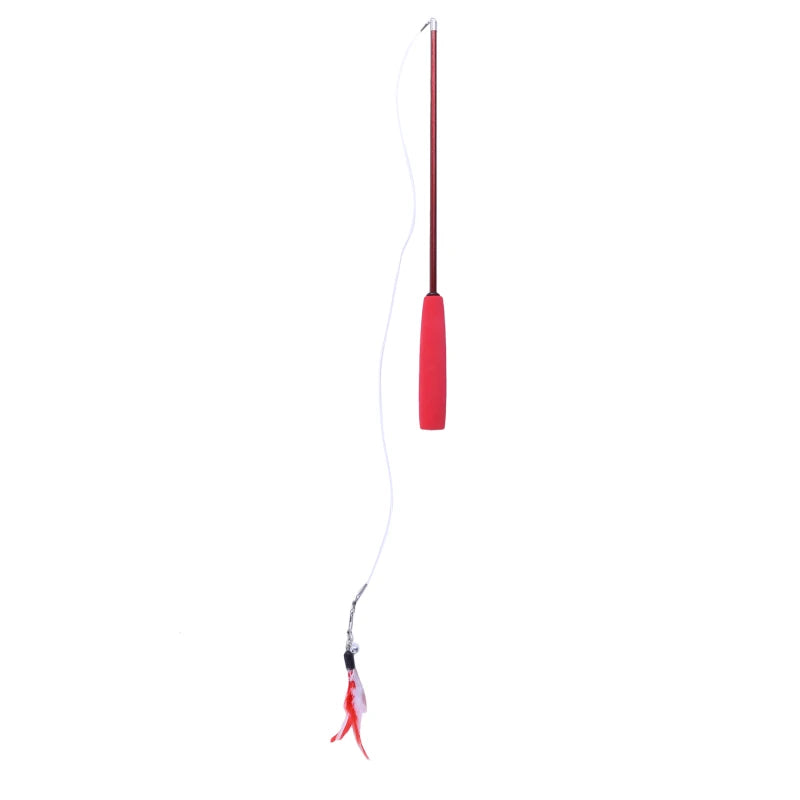 Telescopic Feather Cat Teaser Wand