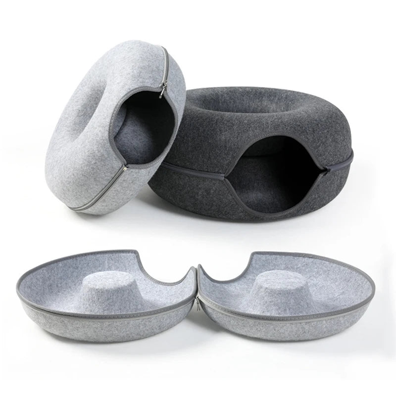 Donut Pet Tunnel Bed & Toy