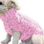 Knitted Cable-Knit Dog Sweater