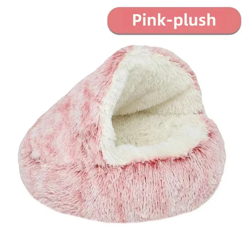 Plush Semi-Enclosed Cat Nest