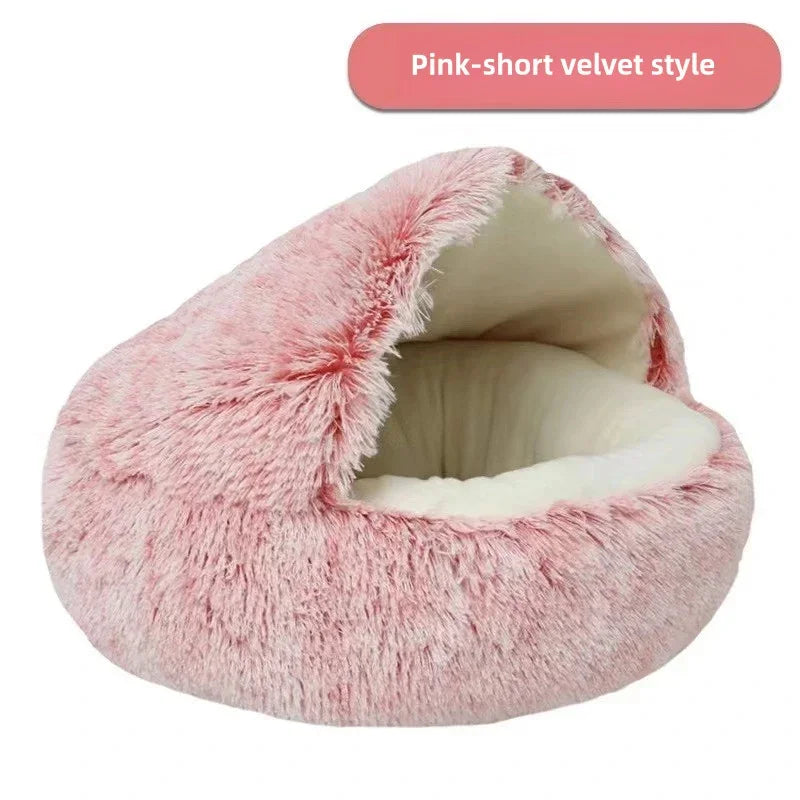 Plush Semi-Enclosed Cat Nest