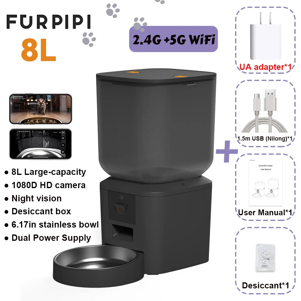Smart WiFi Cat Feeder with Camera
