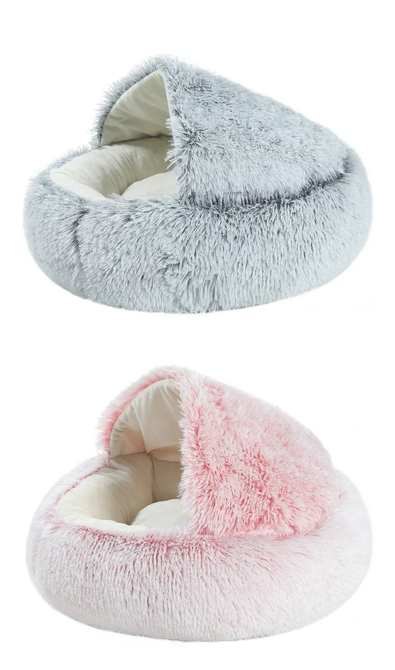 Plush Semi-Enclosed Cat Nest