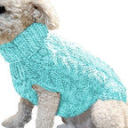 Knitted Cable-Knit Dog Sweater