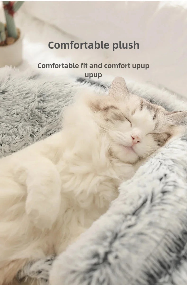 Plush Semi-Enclosed Cat Nest
