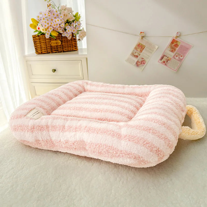 Oval Plush Pet Bed Pad