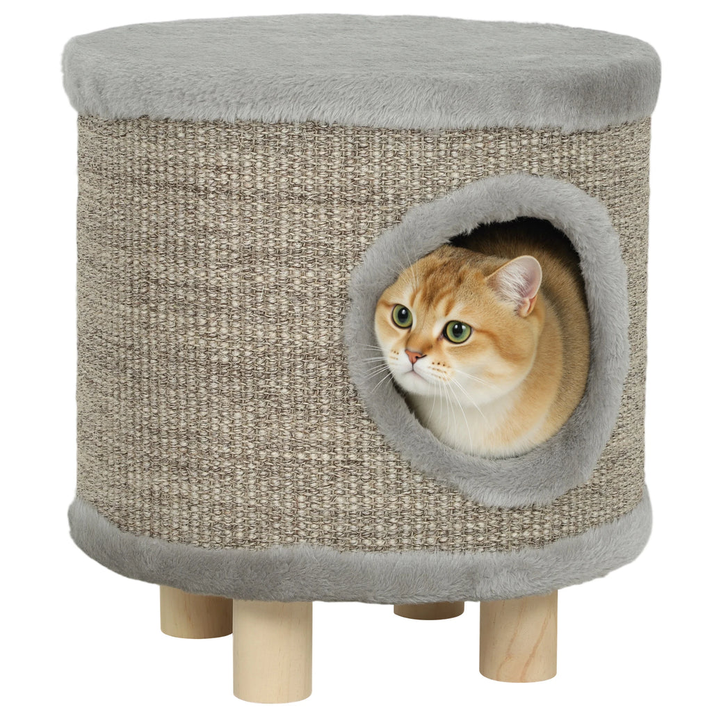 3-in-1 Cat House & Scratching Post