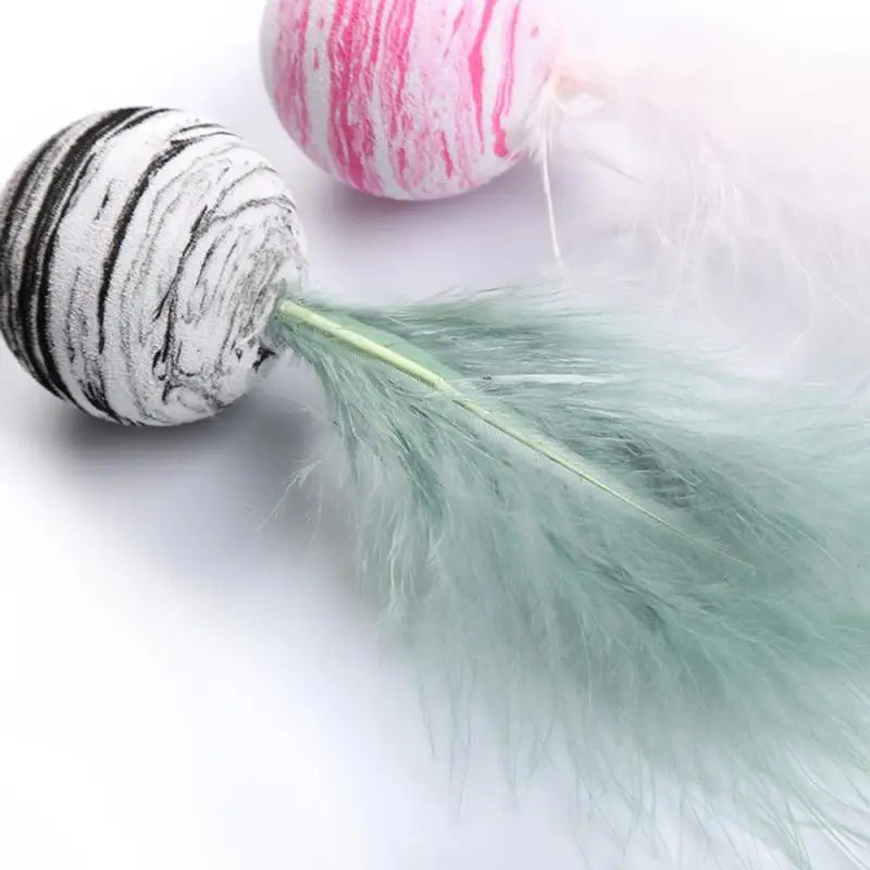 Feather Ball Cat Toy Set