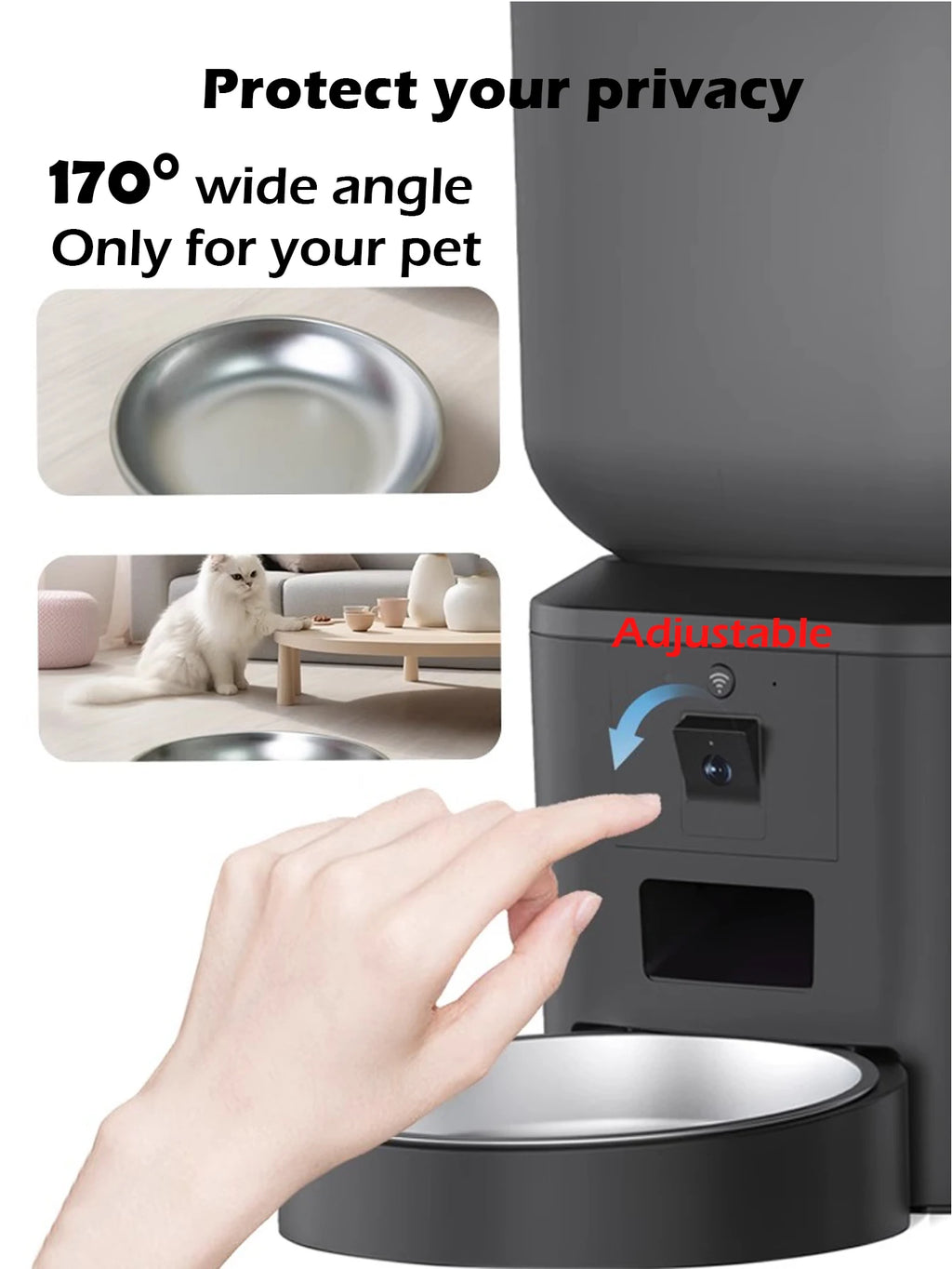 Smart WiFi Cat Feeder with Camera