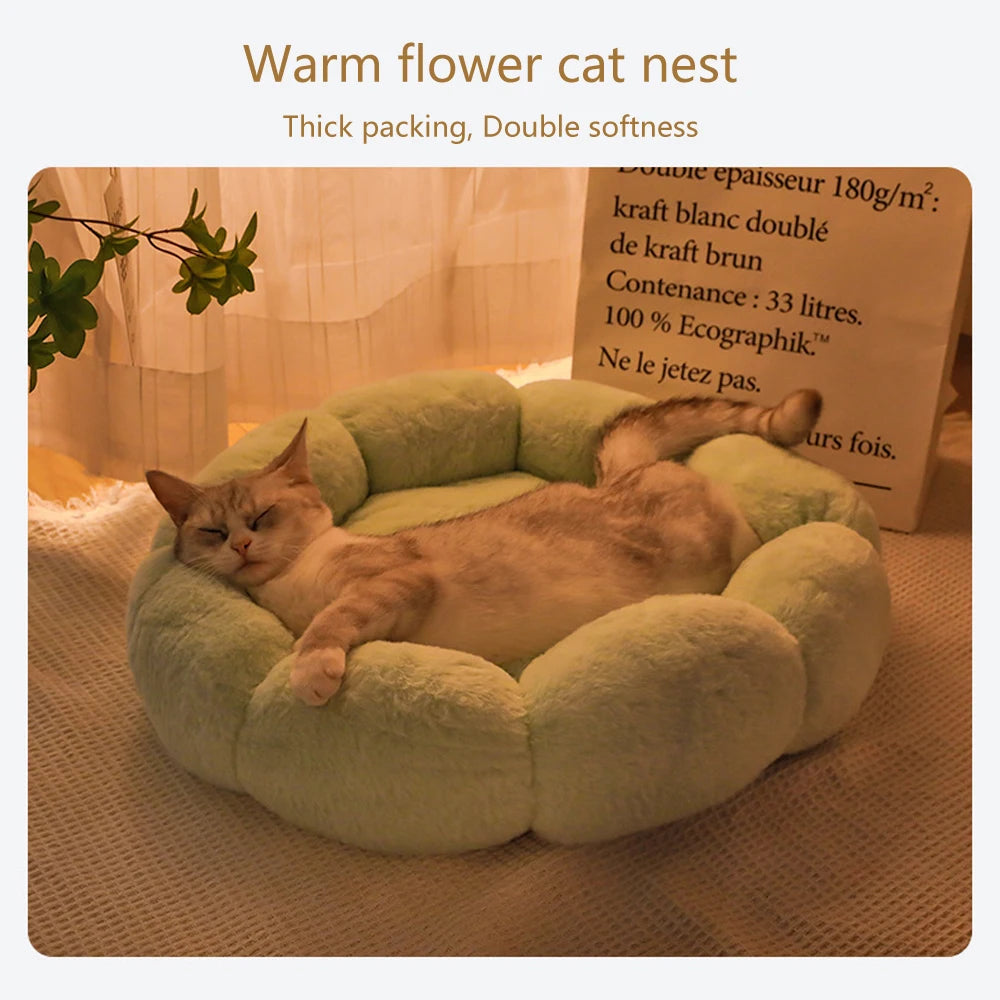 Flower Shape Soft Pet Bed