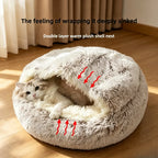 Plush Semi-Enclosed Cat Nest