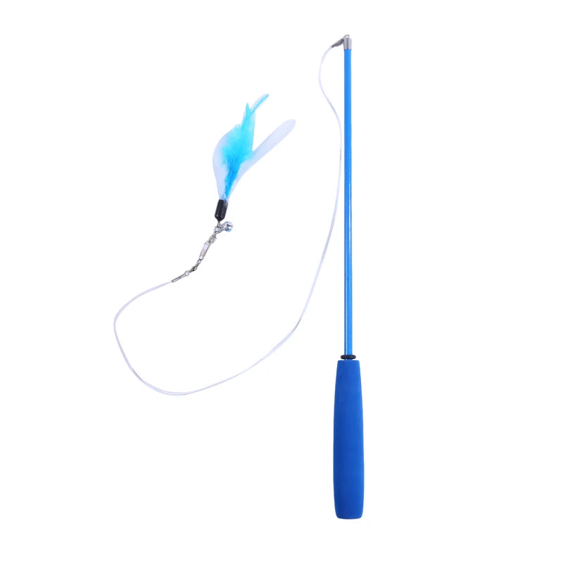 Telescopic Feather Cat Teaser Wand