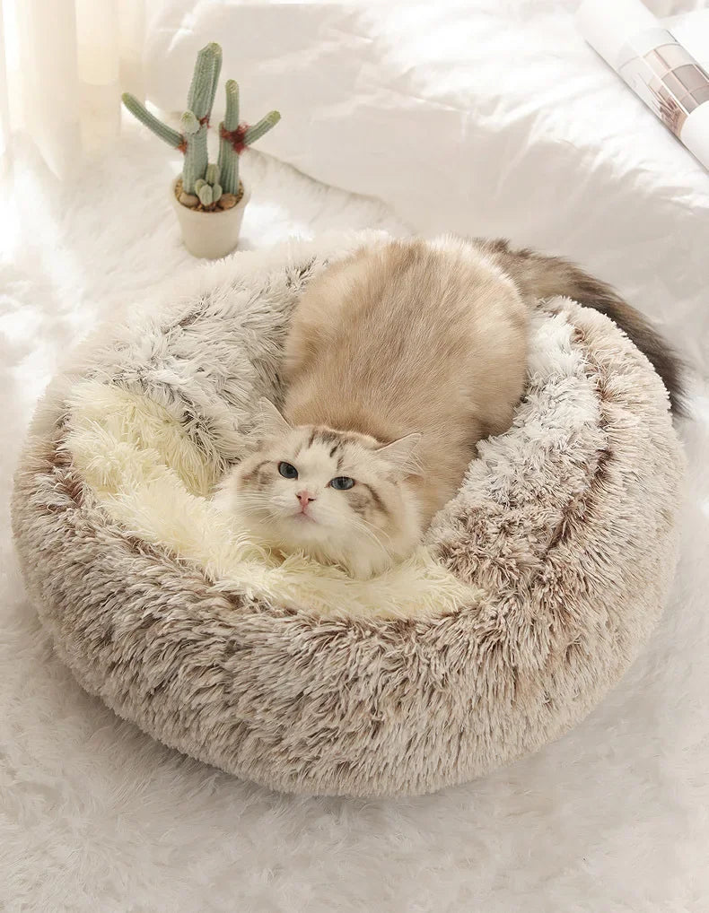 Plush Semi-Enclosed Cat Nest