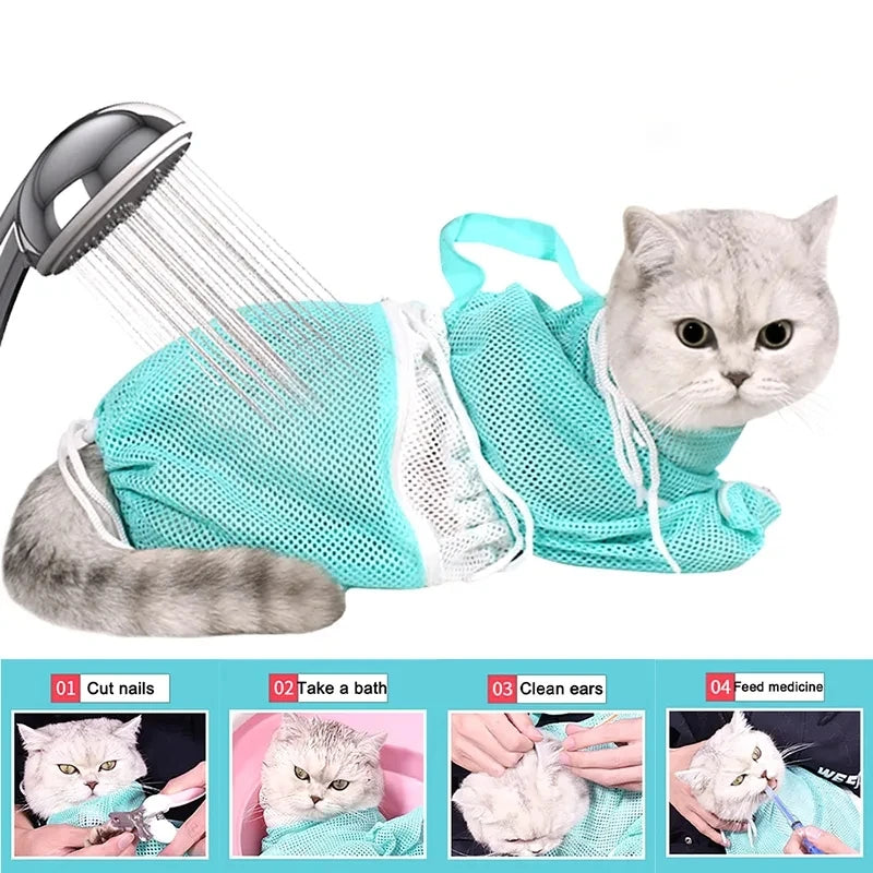 Mesh Cat Bathing & Grooming Bag