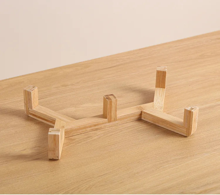 Ceramic Pet Bowl with Wood Stand