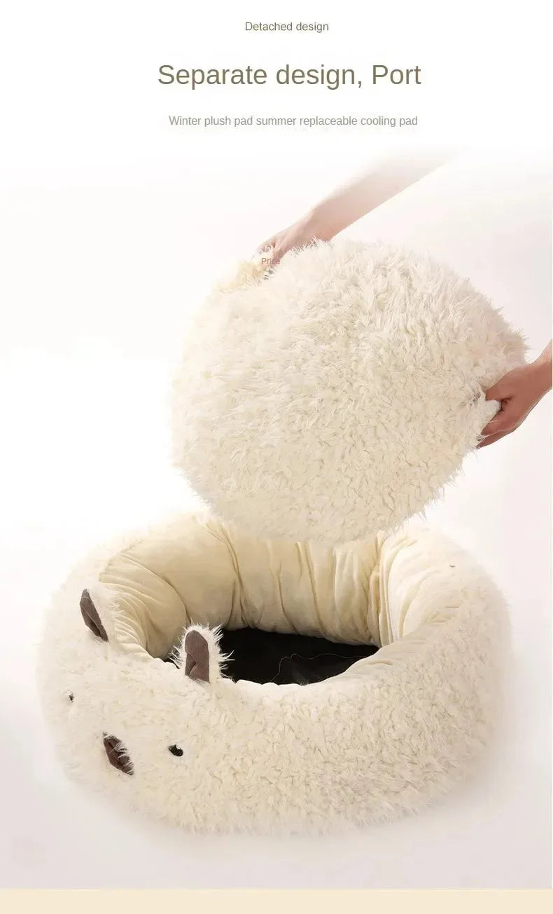 Winter Warm Pet House Bed