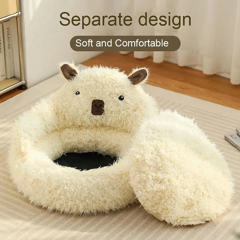 Winter Warm Pet House Bed